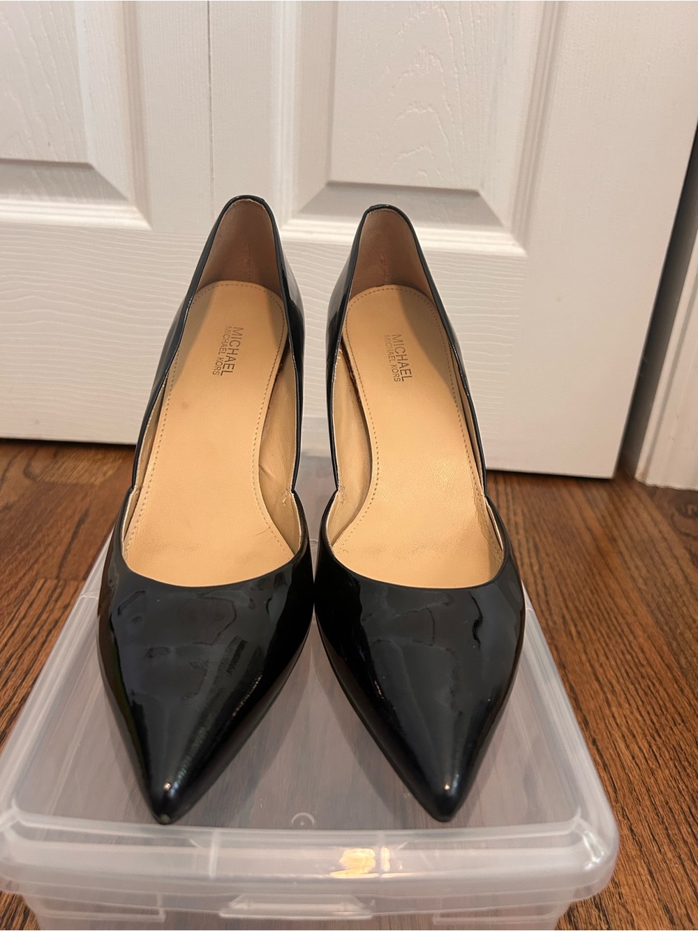 Michael Kors Black Patent Pointed-Toe Pumps